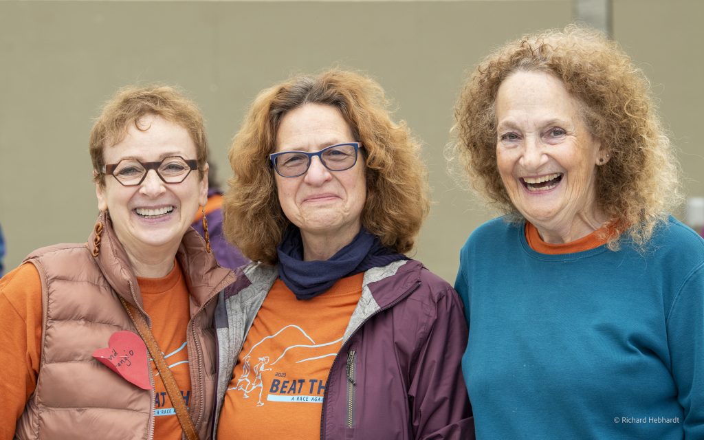 with friends / race volunteers Natalee Rothaus and Sharon Gaiptman