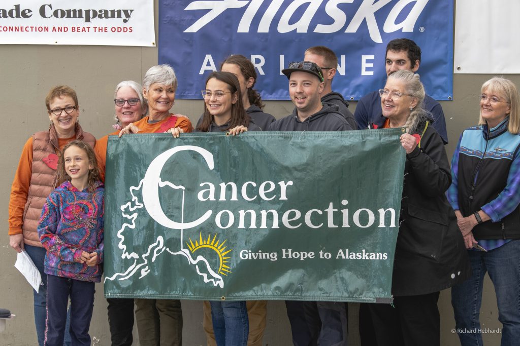 20230819-3rdPartyUse-2 2023 cancer connection Beat the Odds: A Race Against Cancer / pictured with other board members and and race volunteers from the Juneau Fire Department